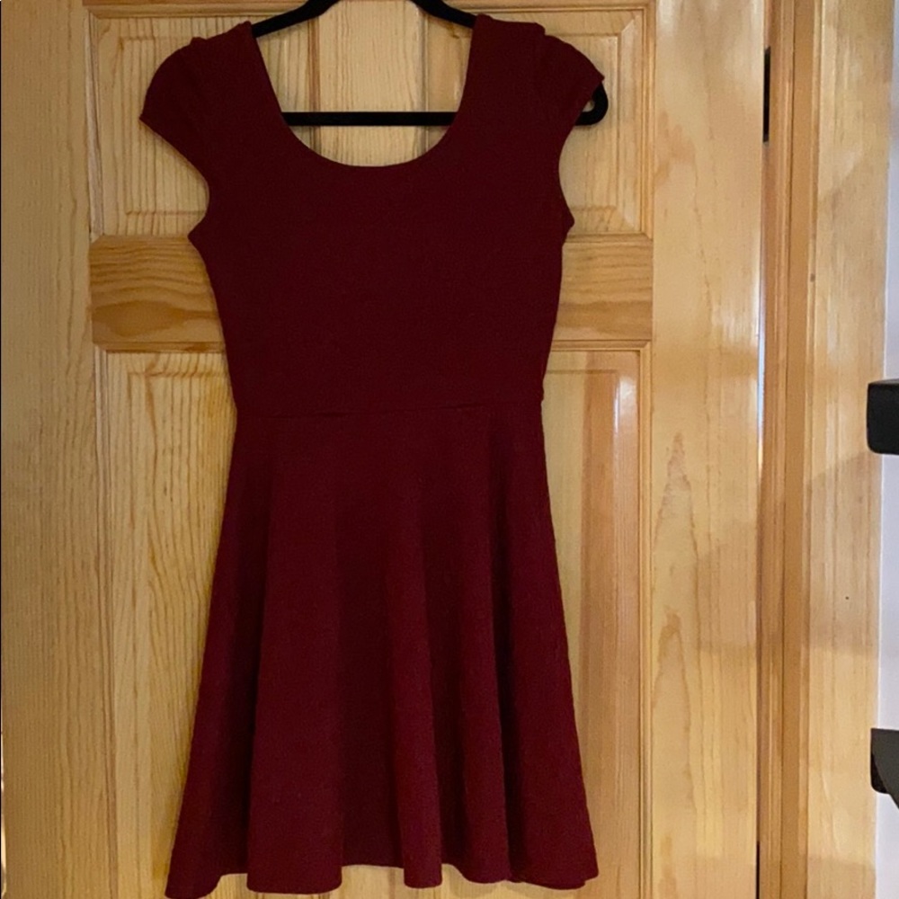 Red mini dress